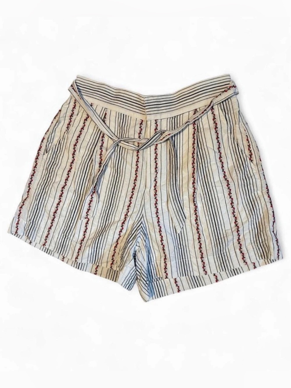 Draper James Tie Waist Short Striped Shorts